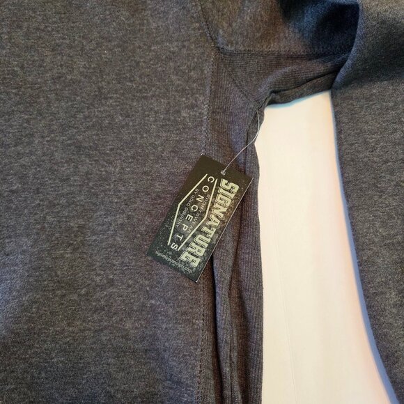 NWT - Signature Concepts Wisconsin Plaid Crew Sweatshirt, 2XL, Charcoal Gray - Picture 9 of 12